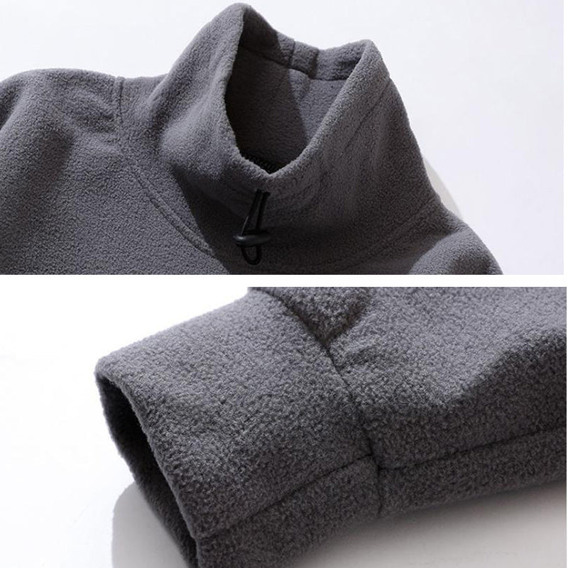 Men’s Warm Polar Fleece Tracksuit – Casual Winter Plus Fleece Set