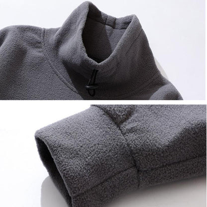 Men’s Warm Polar Fleece Tracksuit – Casual Winter Plus Fleece Set