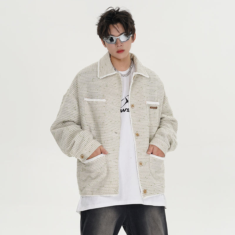 Vintage Knitted Jacket for Men & Women – Retro Unisex Knitwear Cardigan, Casual Warm Sweater Coat