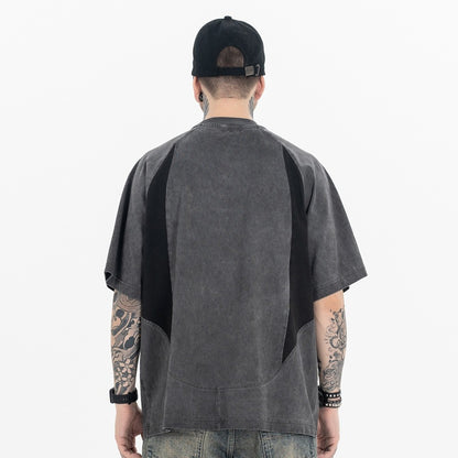 Vintage Washed Stitch T-Shirt – Men’s Short Sleeve Streetwear Top