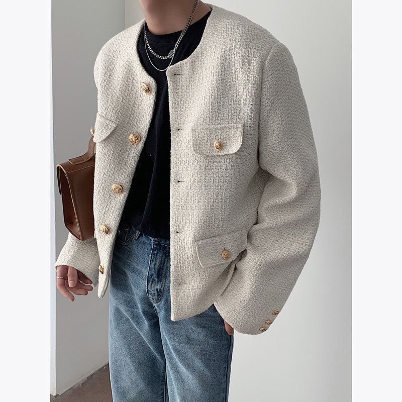 Men’s Loose Vintage Shirt – Single-Breasted Retro Casual Streetwear Top