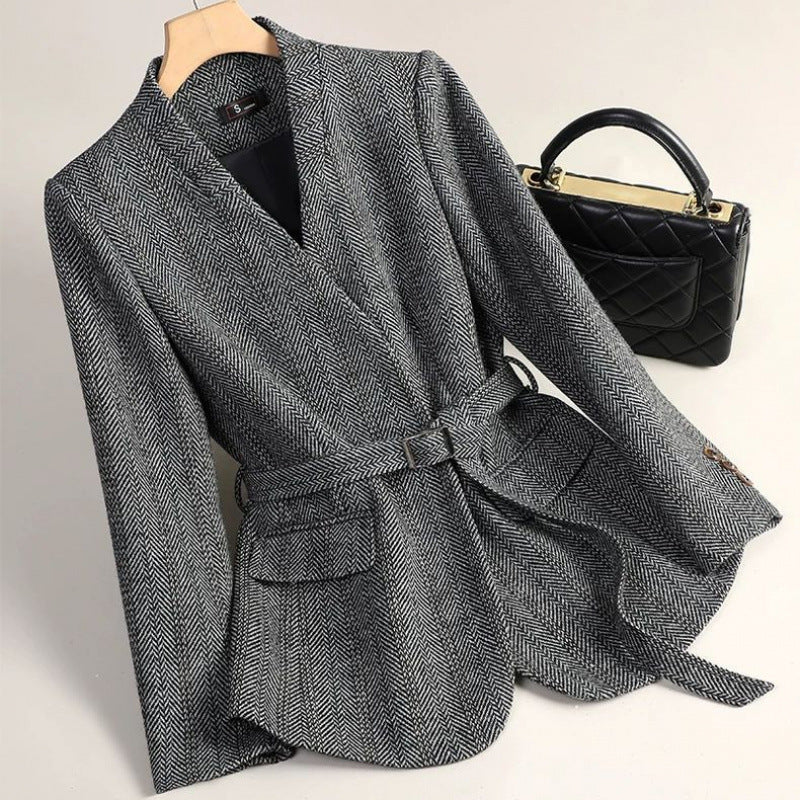 Elegant Women’s Wool Blazer – Tailored Sophisticated Office & Formal Jacket