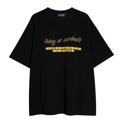 Men’s Loose Fit Printed Cotton T-Shirt – Casual Short Sleeve Graphic Tee