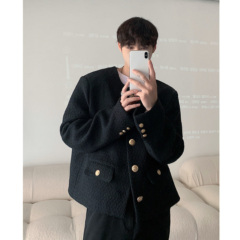 Men’s Loose Vintage Shirt – Single-Breasted Retro Casual Streetwear Top