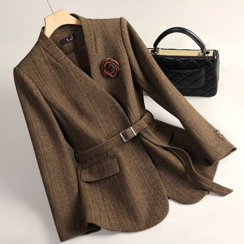 Elegant Women’s Wool Blazer – Tailored Sophisticated Office & Formal Jacket