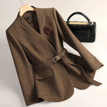 Elegant Women’s Wool Blazer – Tailored Sophisticated Office & Formal Jacket