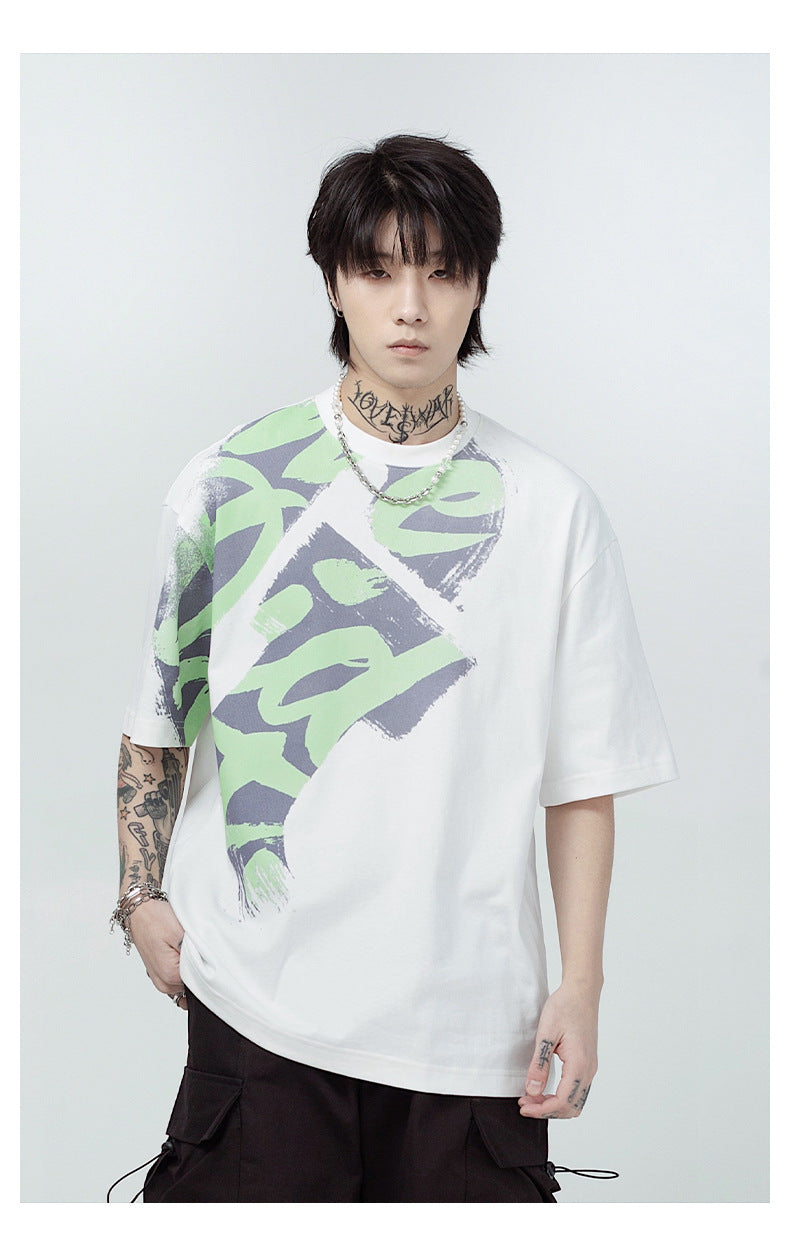 Men’s Fashion Loose Fit T-Shirt – Half Sleeve Casual Street Style