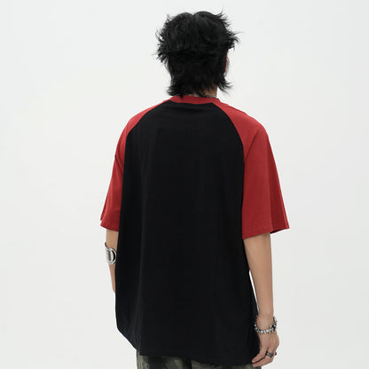 Men’s Trendy Letter Print Cotton T-Shirt – Short Sleeve Casual Tee