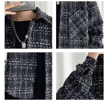Men’s Retro Hong Kong Style Jacket – Spring & Autumn Casual Coat with Personality
