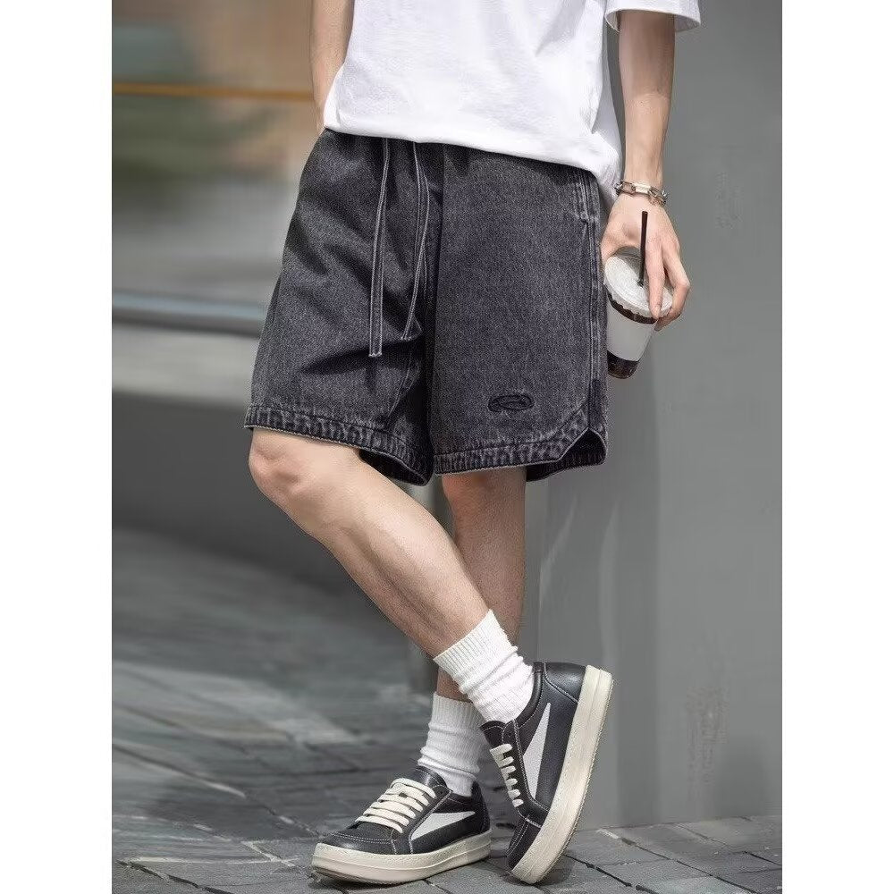 Men’s Denim Shorts Straight-Leg Casual Summer Jean Shorts