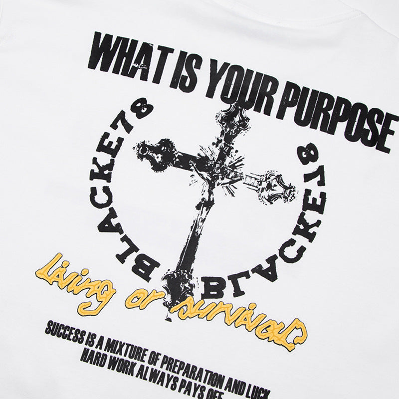 Men’s Loose Fit Printed Cotton T-Shirt – Casual Short Sleeve Graphic Tee