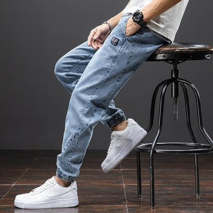 Men’s Loose Fit Cargo Jeans – Casual Spring Street Style Denim Pants