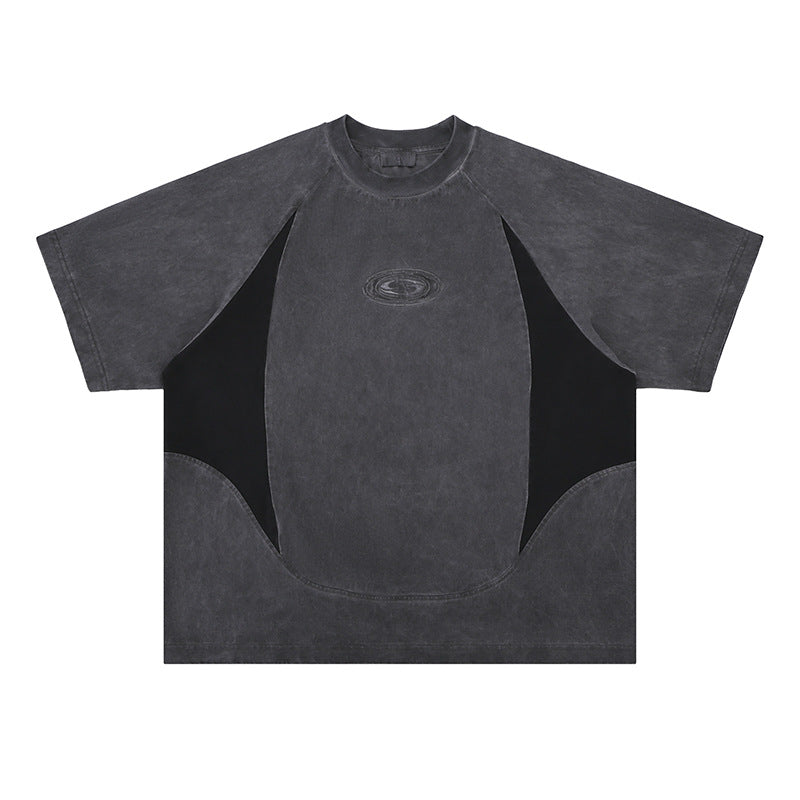 Vintage Washed Stitch T-Shirt – Men’s Short Sleeve Streetwear Top