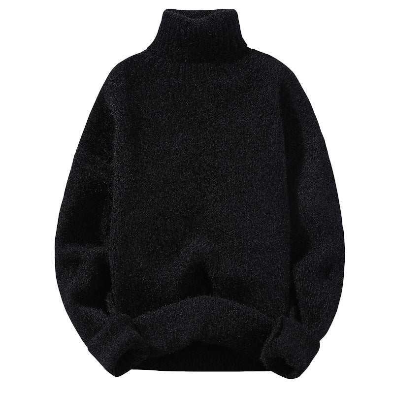 Men’s Thick Pullover Sweater – Slim Fit Soft Knit Winter Layering Top