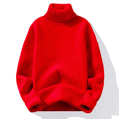 Men’s Thick Pullover Sweater – Slim Fit Soft Knit Winter Layering Top