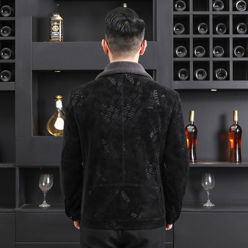 Men’s Stand Collar Leather Jacket – Casual Fashion Motorcycle Style Coat