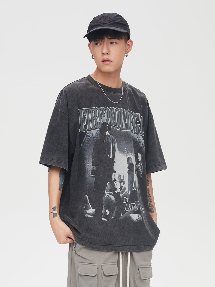 Women’s Trendy Animal Graphic Tee – Oversized Streetwear Cotton T-Shirt