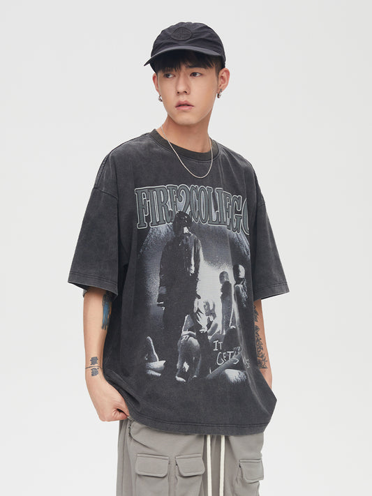 Women’s Trendy Animal Graphic Tee – Oversized Streetwear Cotton T-Shirt