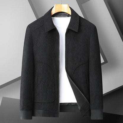 Men’s Plus Size Corduroy Jacket – Thick Warm Coat