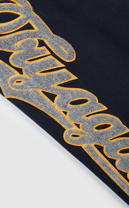 Men’s Streetwear Patch Embroidered Coat – Stylish Contrast Jacket