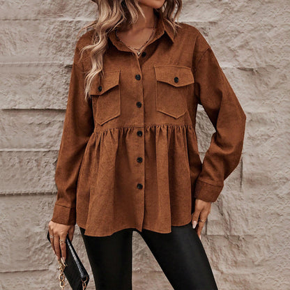 Women’s Long Sleeve Cardigan Jacket – Smart Casual Office Commuter Coat