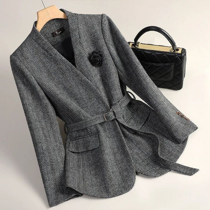Elegant Women’s Wool Blazer – Tailored Sophisticated Office & Formal Jacket