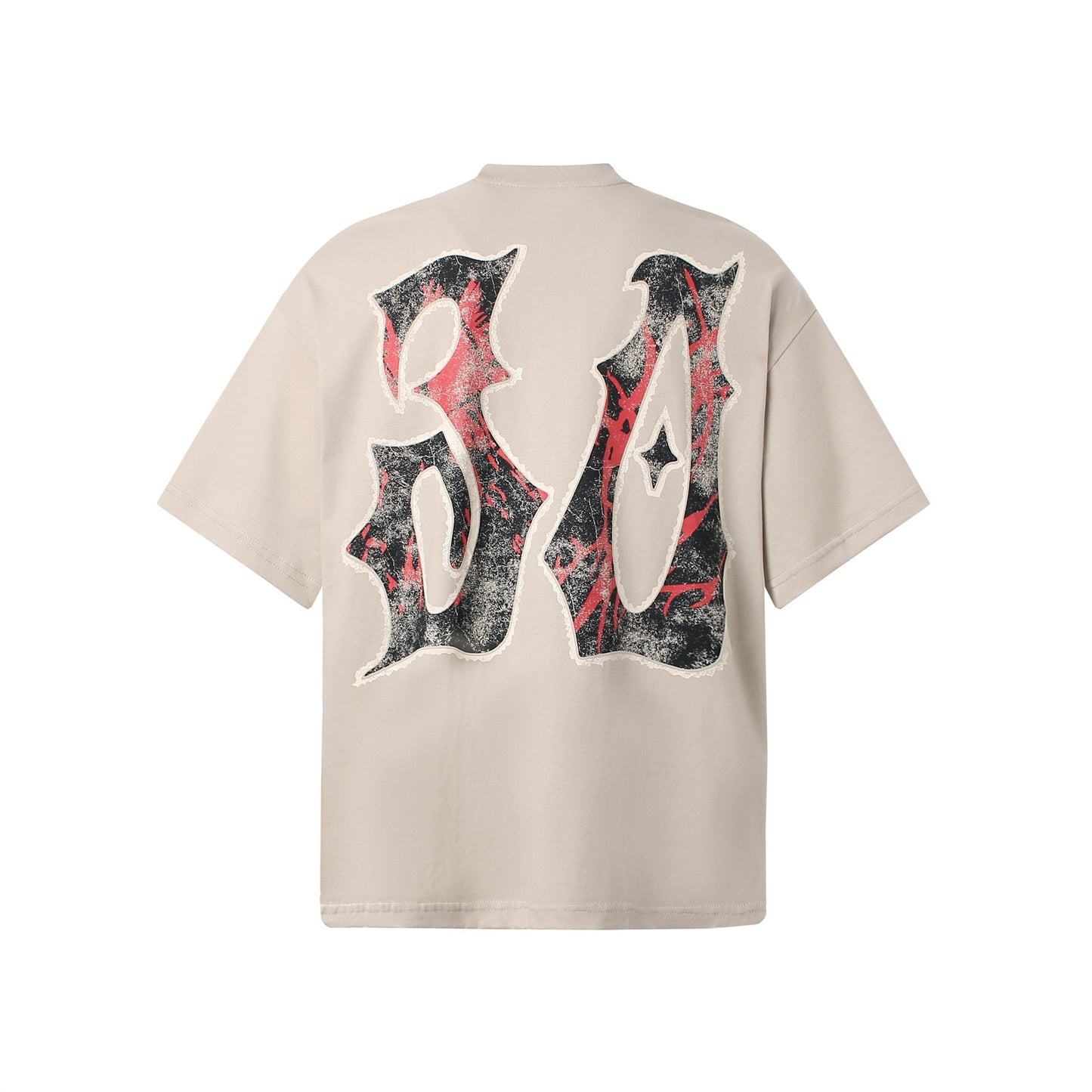 Men’s American Streetwear Hip-Hop Rock Band Graphic T-Shirt – Letter Print Short Sleeve Tee