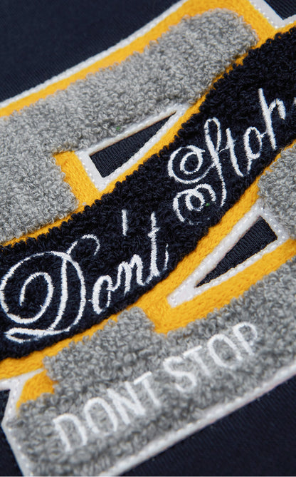 Men’s Streetwear Patch Embroidered Coat – Stylish Contrast Jacket