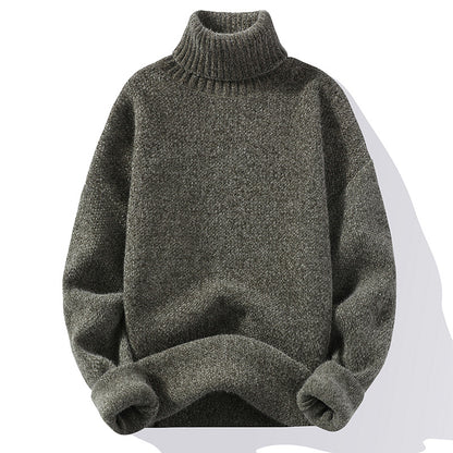 Men’s Thick Pullover Sweater – Slim Fit Soft Knit Winter Layering Top