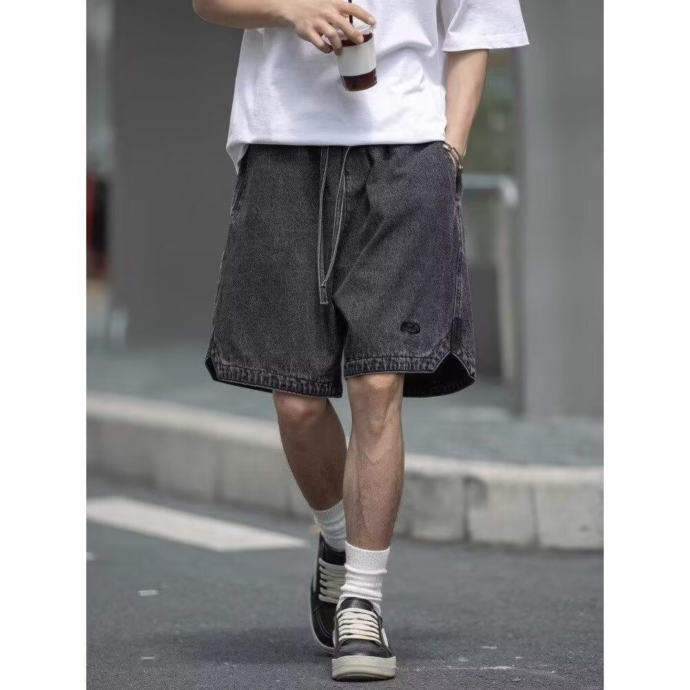 Men’s Denim Shorts Straight-Leg Casual Summer Jean Shorts