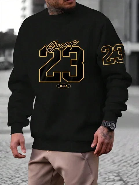 Men’s Letter Print Fleece Sweatsuit Set