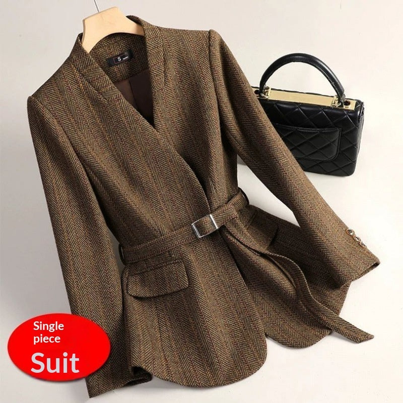 Elegant Women’s Wool Blazer – Tailored Sophisticated Office & Formal Jacket