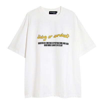 Men’s Loose Fit Printed Cotton T-Shirt – Casual Short Sleeve Graphic Tee