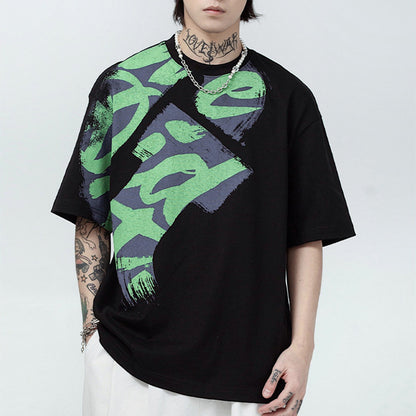 Men’s Fashion Loose Fit T-Shirt – Half Sleeve Casual Street Style