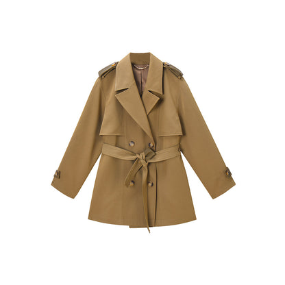 Women’s Elegant Short Trench Coat – Casual Chic Lightweight Jacket