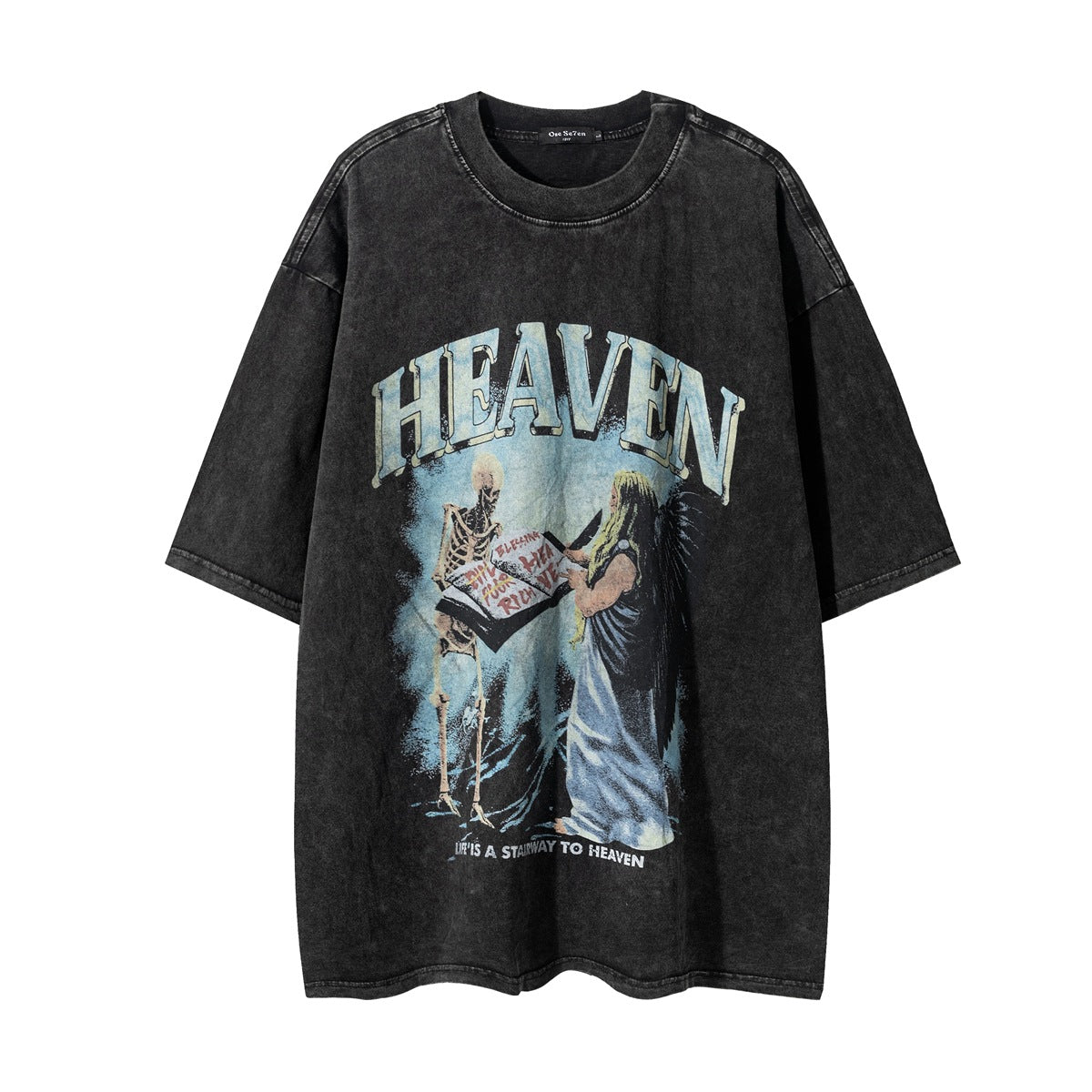 Men’s Skull Print Graphic T-Shirt – Casual Short Sleeve Cotton Tee