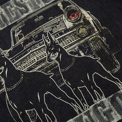 Men’s Doberman Pinscher Graphic Distressed T-Shirt – Casual Short Sleeve Top