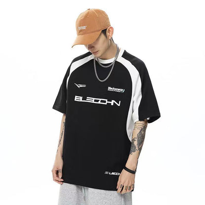 Men's Vintage American Streetwear Short Sleeve Shirt