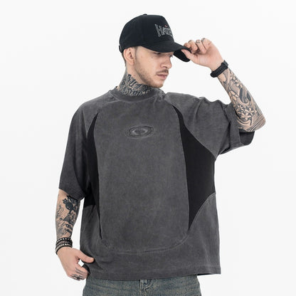 Vintage Washed Stitch T-Shirt – Men’s Short Sleeve Streetwear Top