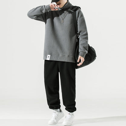 Men’s Warm Polar Fleece Tracksuit – Casual Winter Plus Fleece Set
