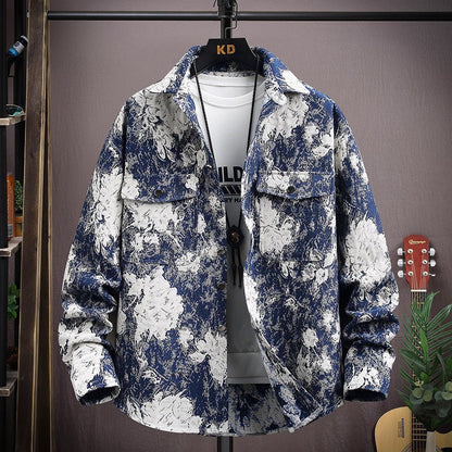Men’s Casual Lapel Shirt Coat – Stylish Streetwear Button-Up Jacket