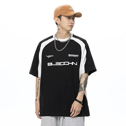 Men's Vintage American Streetwear Short Sleeve Shirt