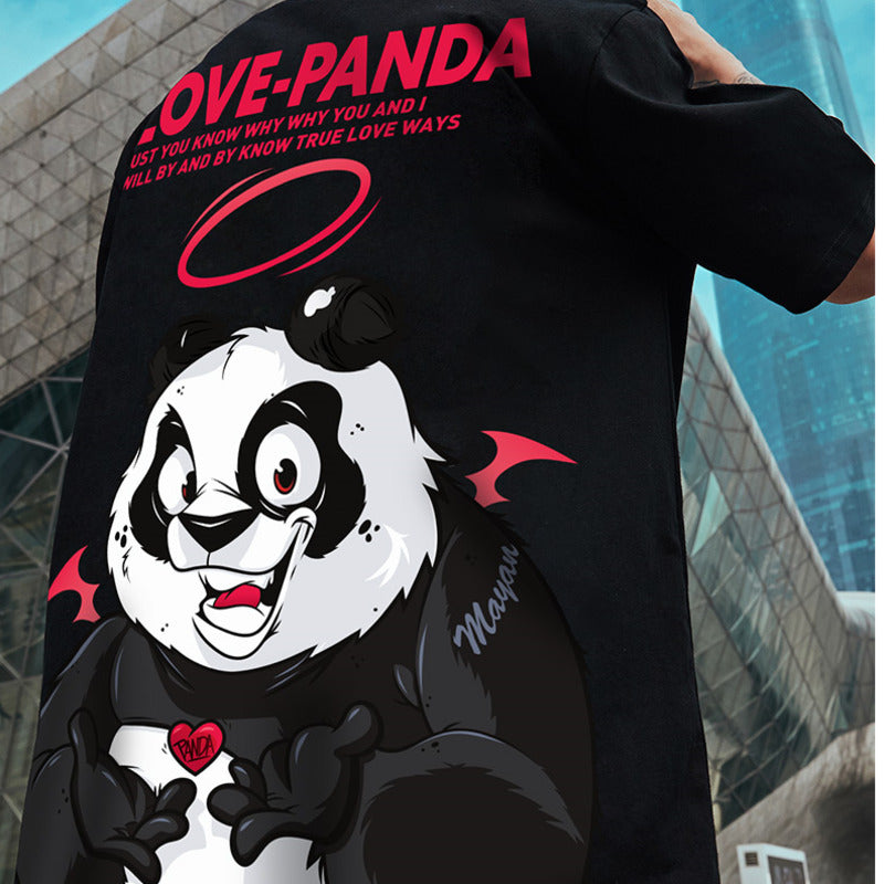 Men’s Year of the Ox Grimace Print T-Shirt – Loose Fit Hip Hop Streetwear Short Sleeve Tee