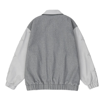 Men’s Trendy Colorblock Coat – Lightweight Casual Splicing Jacket