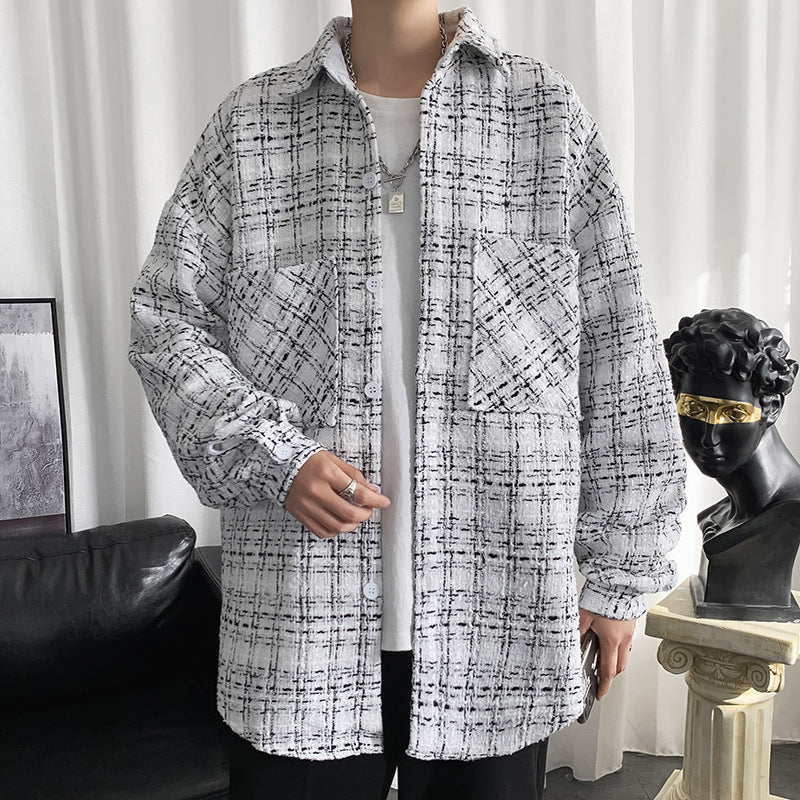 Men’s Retro Hong Kong Style Jacket – Spring & Autumn Casual Coat with Personality