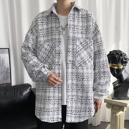Men’s Retro Hong Kong Style Jacket – Spring & Autumn Casual Coat with Personality