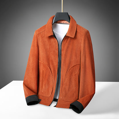 Men’s Plus Size Corduroy Jacket – Thick Warm Coat
